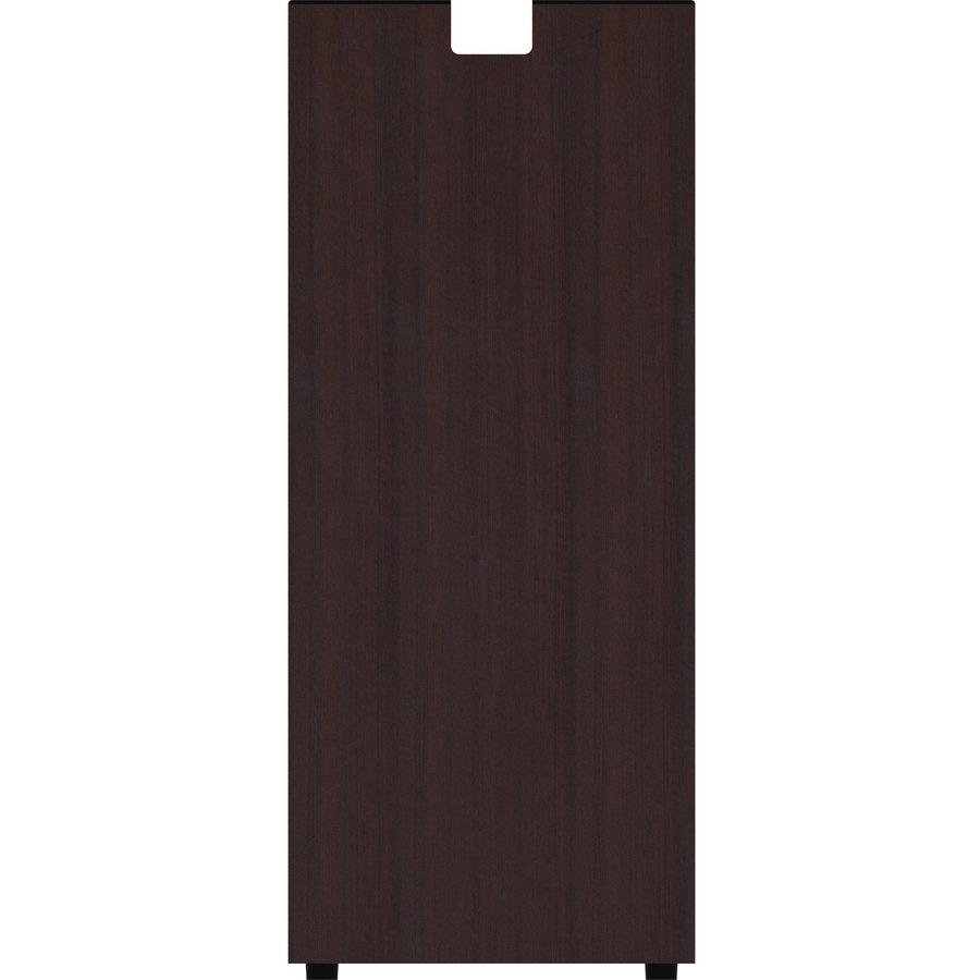 Lorell Essentials Series Credenza Half Leg - 12" x 1"28.5" - Finish: Espresso Laminate. Picture 5