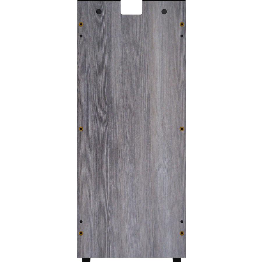 Lorell Essentials Series Credenza Half Leg - 28.5" Height x 12" Width x 1" Depth - Finish: Weathered Charcoal Laminate - 1 Each. Picture 5