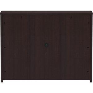 Lorell Essentials Series Stack-on Hutch with Doors - 36" Height x 48" Width x 15" Depth - 3 Door(s) - Finish: Espresso Laminate - 1 Each. Picture 3
