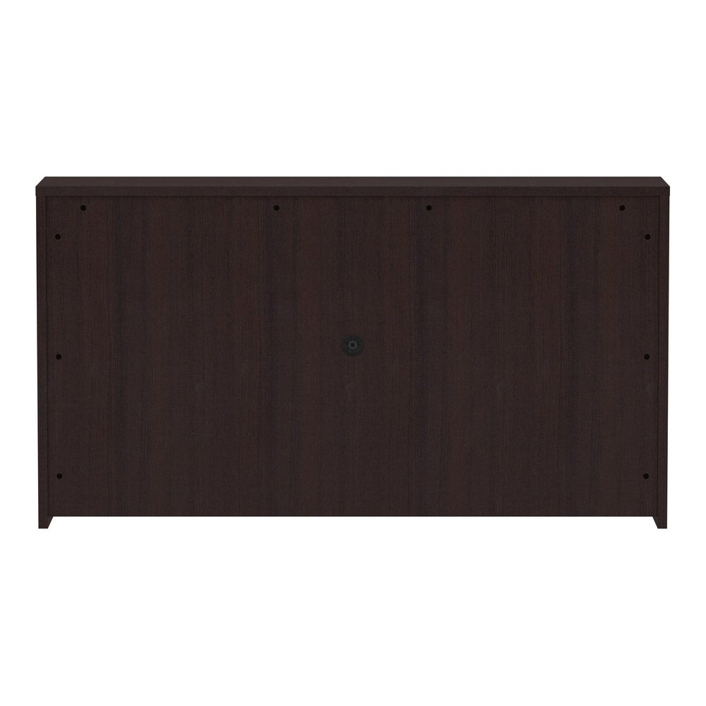 Lorell Essentials Series Stack-on Hutch with Doors - 36" Height x 66" Width x 15" Depth - 4 Door(s) - Finish: Espresso Laminate - 1 Each. Picture 7