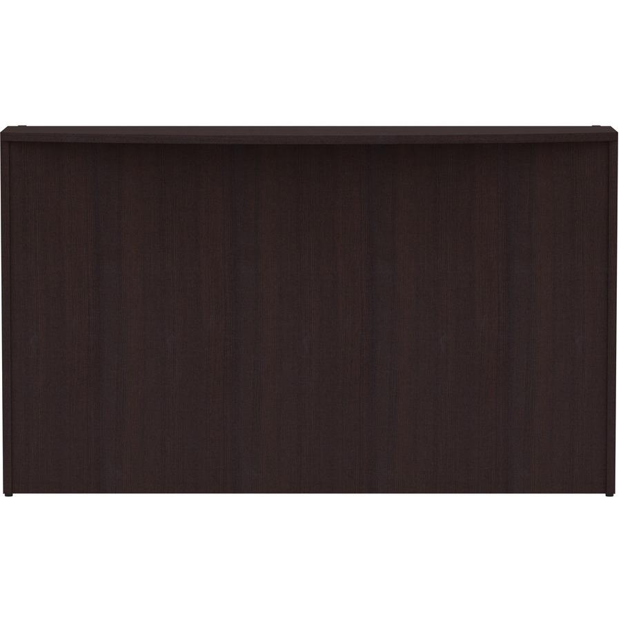 Lorell Essentials Series Front Reception Desk - 42.5" Height x 72" Width x 36" Depth Desk, 1" Thickness Top - Finish: Espresso Laminate - 1 Each. Picture 5