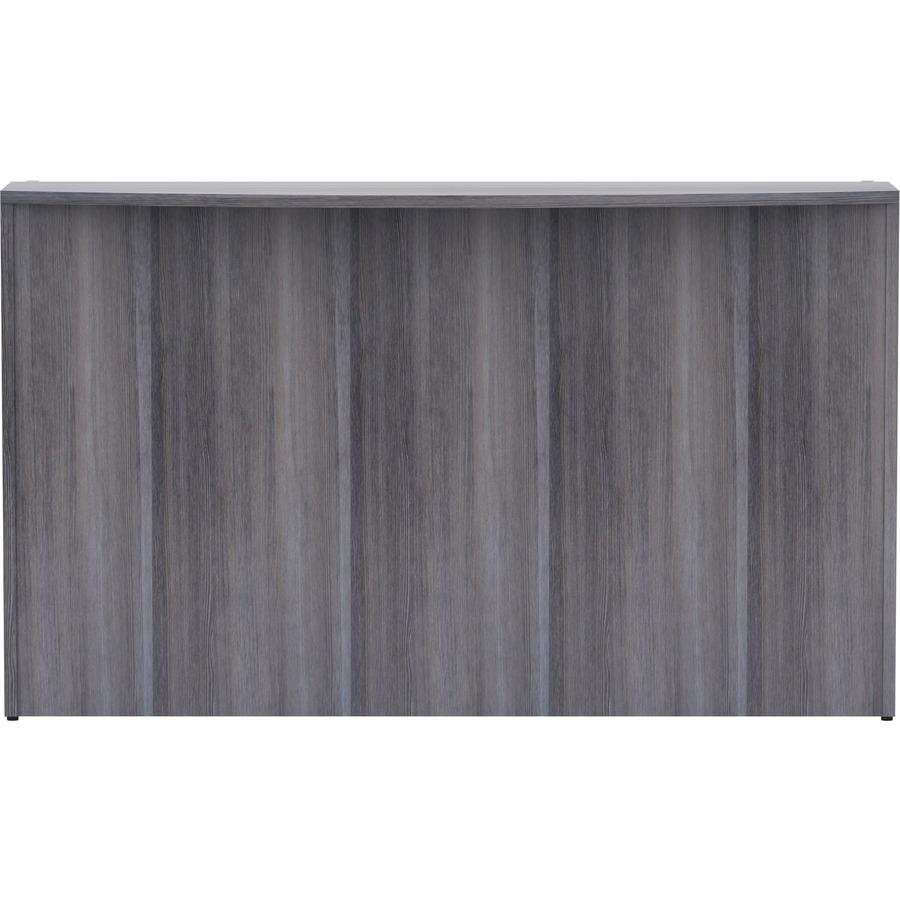 Lorell Essentials Series Front Reception Desk - 42.5" Height x 72" Width x 36" Depth Desk, 1" Thickness Top - Finish: Weathered Charcoal Laminate - 1 Each. Picture 5