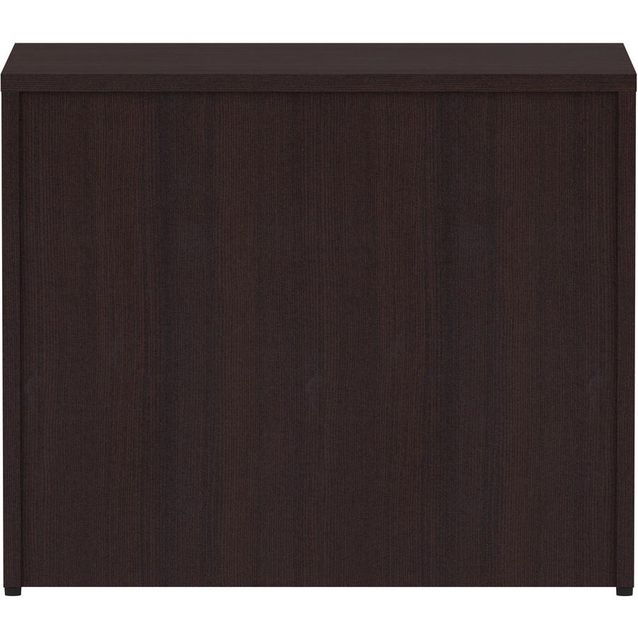 Lorell Essentials Series Box/Box/File Lateral File - 35.5" x 22"29.5" Lateral File, 1" Side Panel - 4 x File, Box Drawer(s) - Finish: Espresso Laminate. Picture 5