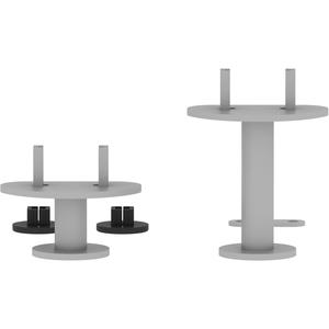 Lorell Adaptable Panel System Straight Connector Set - Steel - Silver - 1 Set. Picture 2
