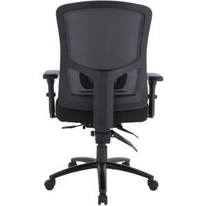 Lorell Big & Tall Mesh Back Office Chair - Fabric Seat Material - Black - Armrest - 1 Each. Picture 11