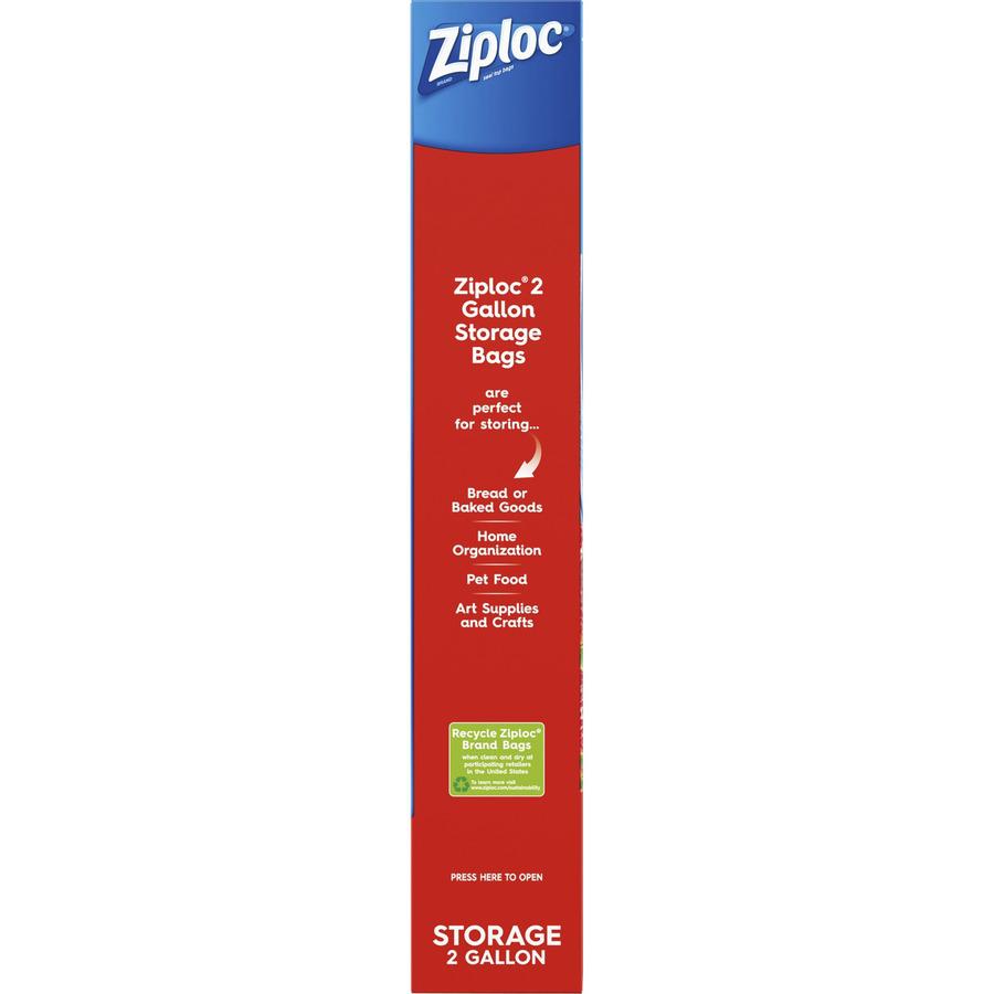 Ziploc&reg; 2-gallon Storage Bags - Extra Large Size - 2 gal Capacity - 13" - Zipper Closure - Plastic - Food, Money, Vegetables, Fruit, Yarn, Cosmetics, Business Card, Map, Meat, Seafood, Poultry - 1. Picture 5