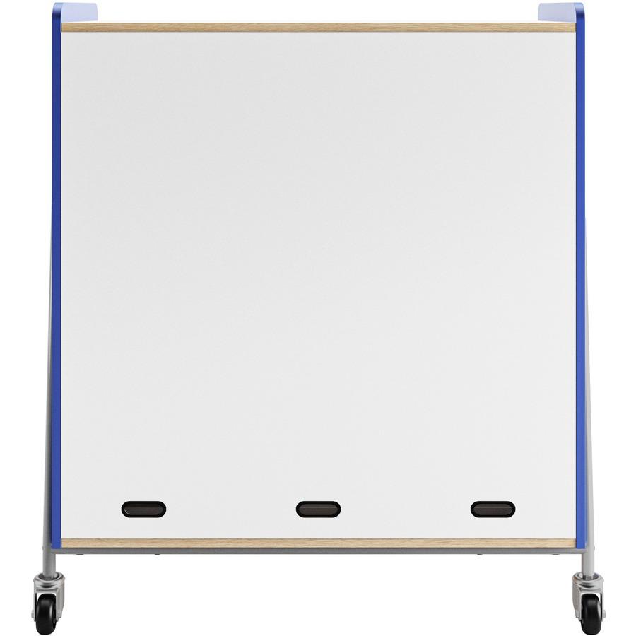 Safco Whiffle Typical Triple Rolling Storage Cart - 330 lb Capacity - 4 Casters - 3" Caster Size - Laminate, Particleboard, Polyvinyl Chloride (PVC), Metal, Thermofused Laminate (TFL) - x 43.3" Width . Picture 2