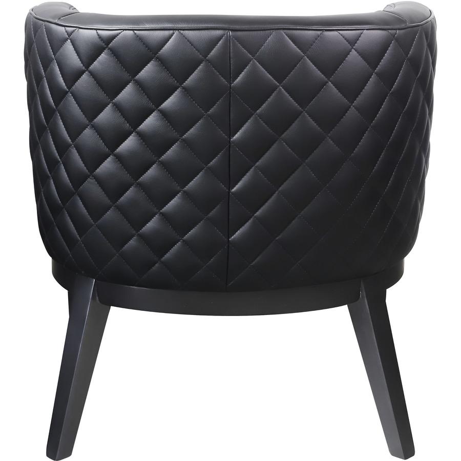 Boss Ava Accent Chair - Black Seat Color - Plush Seat Material - Black Back Color - Four-legged Base - 1 Each. Picture 3