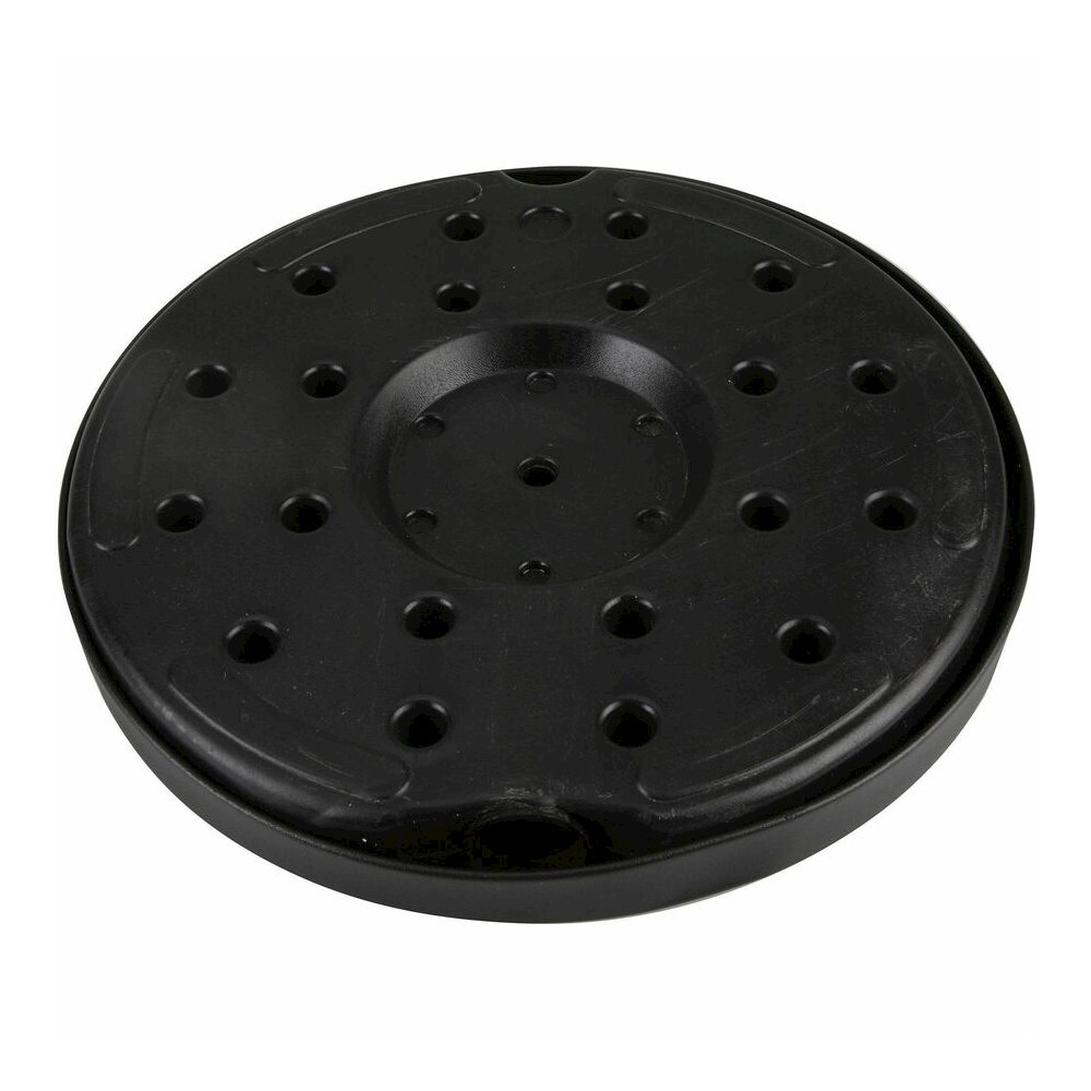 Genuine Joe Crowd-Control Bases - Rubber Feet - Floor Standing - Black - Steel, Concrete - 2 / Carton. Picture 8