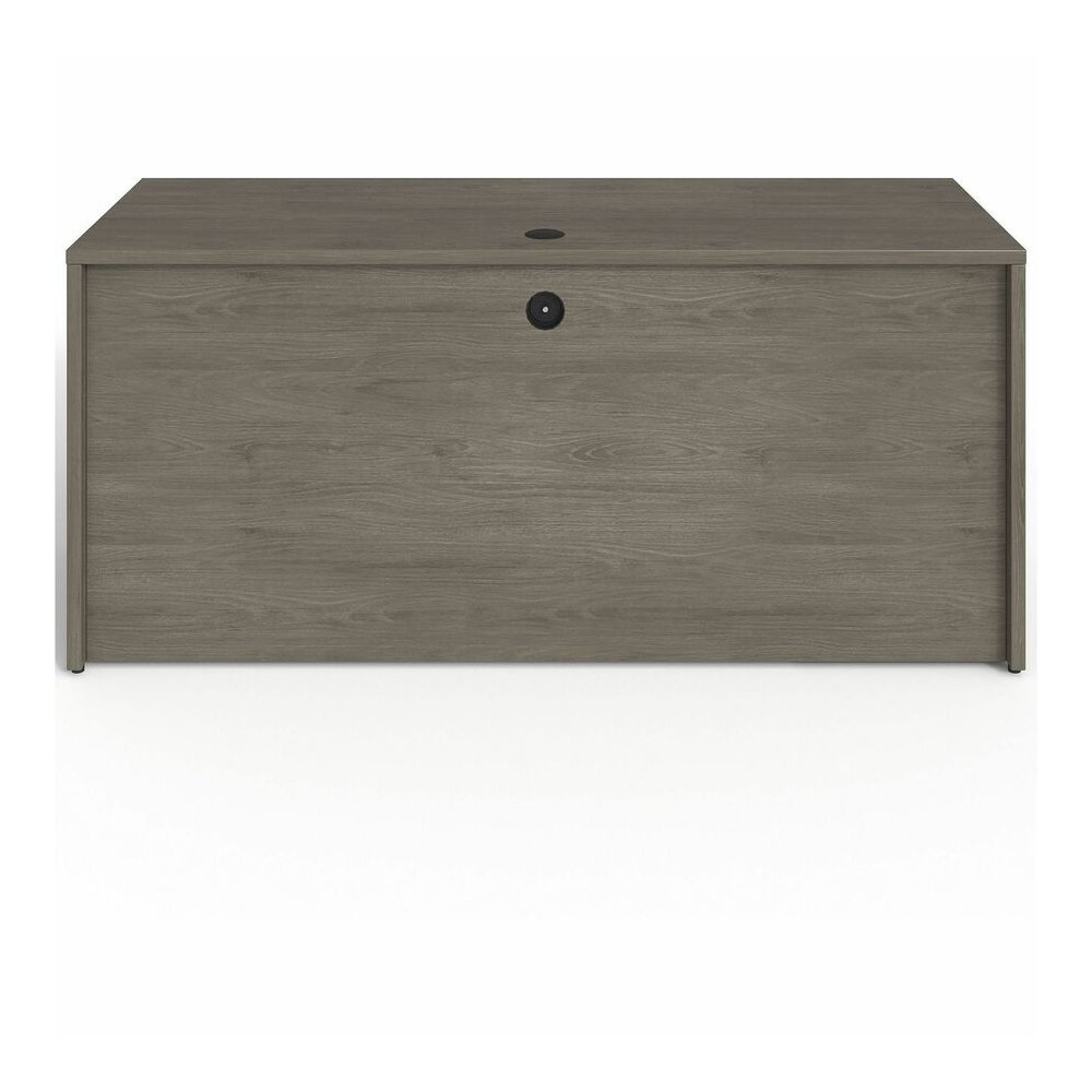 Lorell Prominence 2.0 Left-Pedestal Credenza - Rectangle - 29" Height x 66" Width x 24" Depth, 1" Thickness Top - Total Drawer(s): 2 - Single Pedestal on Left Side - Band Edge - Material: Particleboar. Picture 9