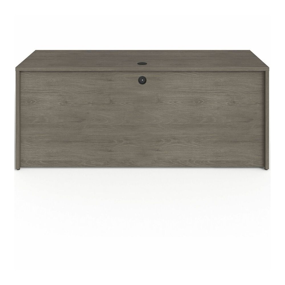 Lorell Prominence 2.0 Left-Pedestal Credenza - Rectangle - 29" Height x 72" Width x 24" Depth, 1" Thickness Top - Total Drawer(s): 2 - Single Pedestal on Left Side - Band Edge - Material: Particleboar. Picture 7