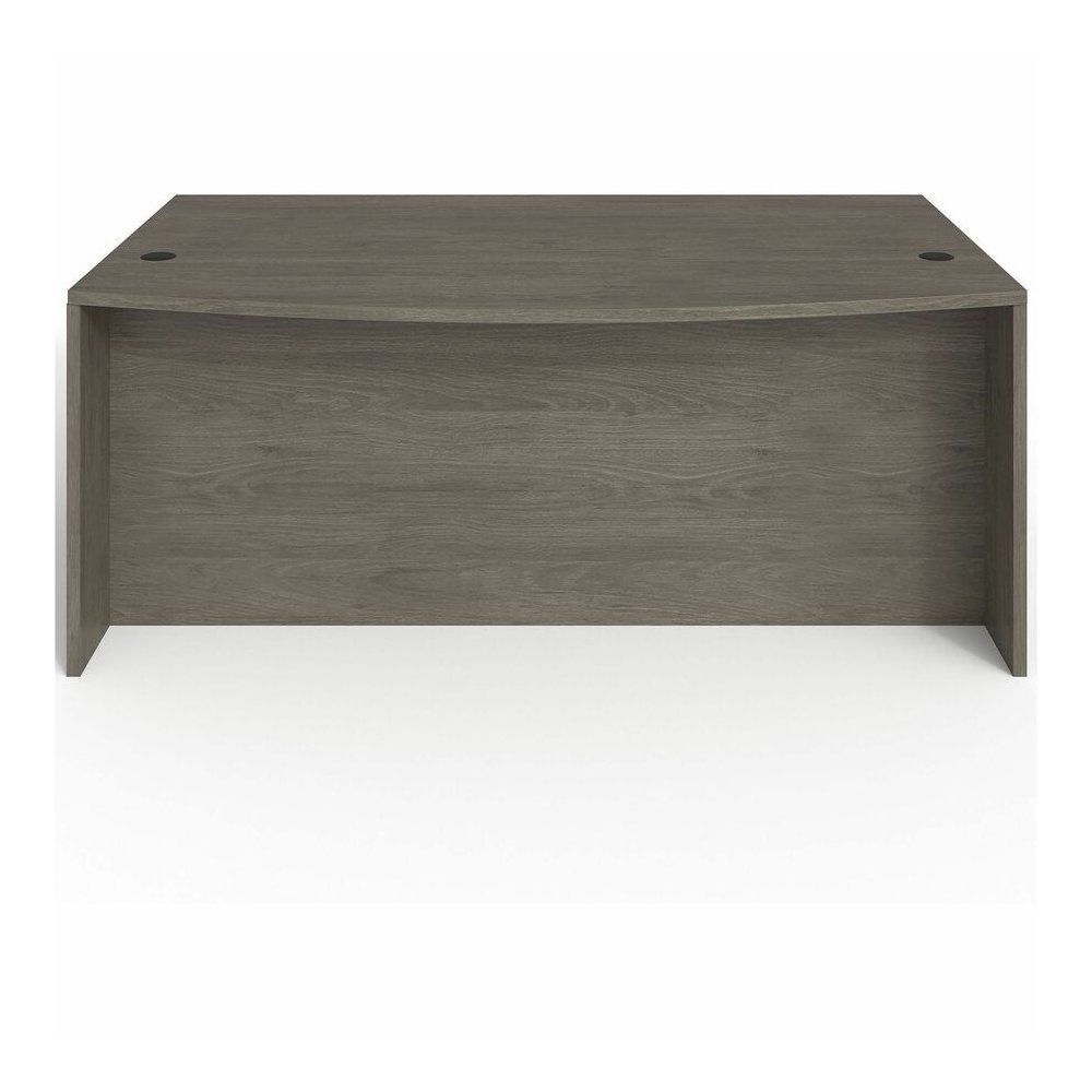 Lorell Prominence 2.0 Bowfront Right-Pedestal Desk - Rectangle - 29" Height x 72" Width x 42" Depth, 1" Thickness Top - Total Drawer(s): 3 - Double Pedestal on Right Side - Band Edge - Material: Parti. Picture 9