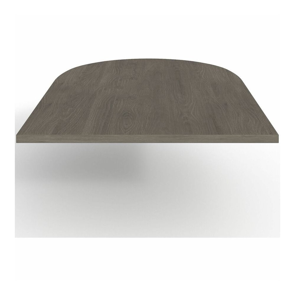Lorell Prominence 2.0 Half-Racetrack Conference Tabletop - Half Racetrack - 72" Width x 48" Depth x 1.5" Thickness - Band Edge - Material: Particleboard - Finish: Laminate, Gray Elm - Grommet, Cable M. Picture 9