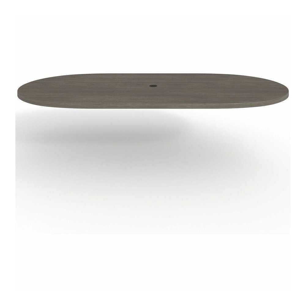 Lorell Prominence 2.0 Racetrack Conference Tabletop - Oval - 96" Width x 48" Depth, x 1.5" Thickness Top - Material: Particleboard - Finish: Gray - Laminated, Durable, Mar Resistant, Burn Resistant, I. Picture 9