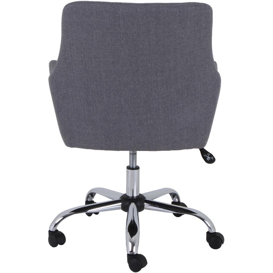Lorell Mid-century Modern Flannel Guest Chair - Gray - 1 Each. Picture 8