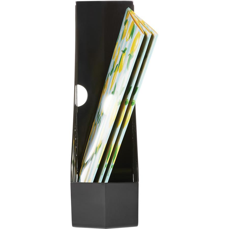 Deflecto AntiMicrobial Jumbo Magazine File - Black - Polystyrene. Picture 8