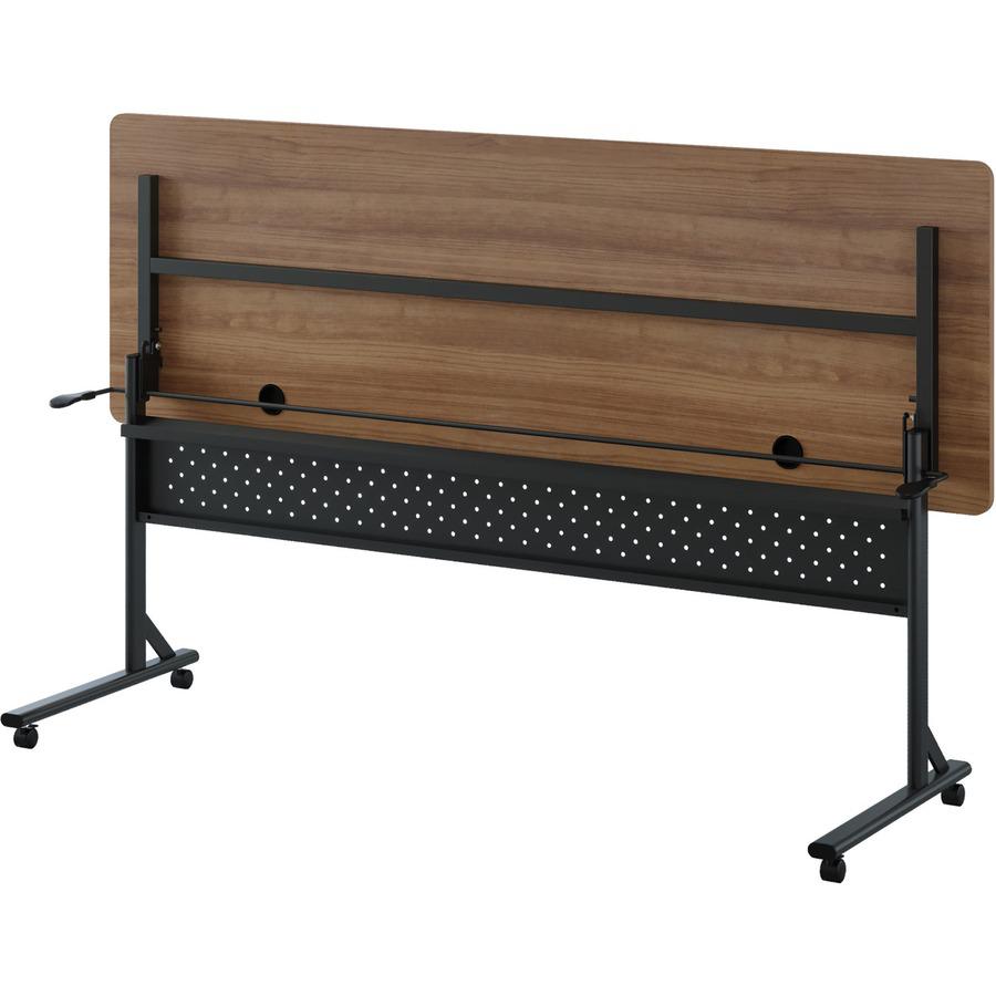 Lorell Shift 2.0 Flip and Nesting Mobile Table - Laminated Rectangle Top - 198 lb Capacity - 72" Table Top Length x 24" Table Top Width x 1" Table Top Thickness - 29.50" Height - Assembly Required - W. Picture 10