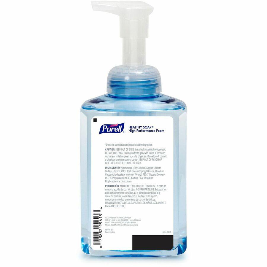 PURELL&reg; CRT HEALTHY SOAP High Performance Foam - 17.4 fl oz (514.6 mL) - Pump Bottle Dispenser - Dirt Remover, Kill Germs - Hand - Clear - 1 / Each. Picture 3