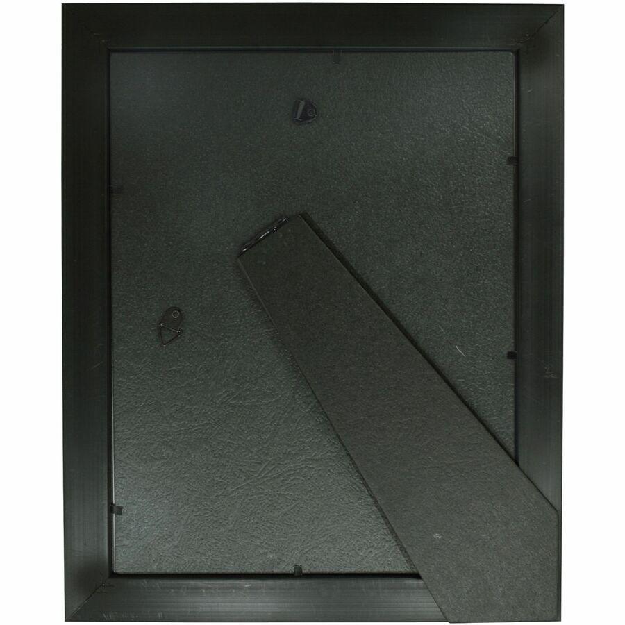 nudell Document Frame - 8.50" x 11" Frame Size - Vertical, Horizontal - Unbreakable, Hanger - 1 Each - Plastic, Wood - Wood Grain, Black. Picture 3