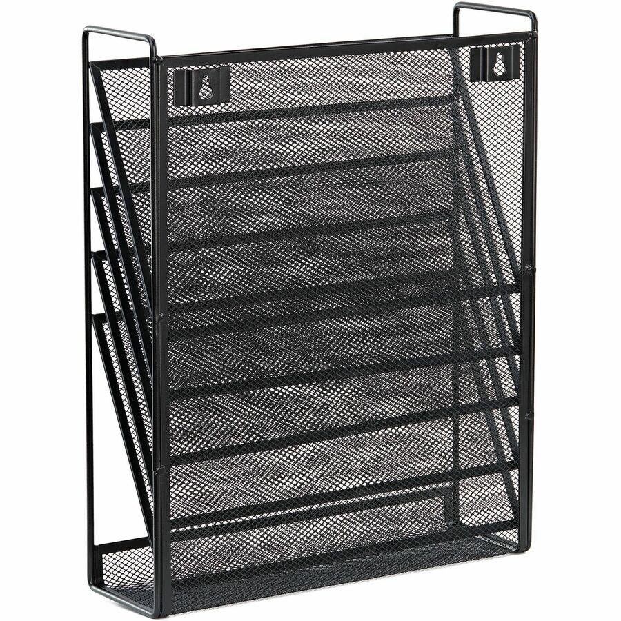 Lorell 5-Pocket Wall File - 5 Pocket(s) - Black - Steel Mesh - 1 Each. Picture 8