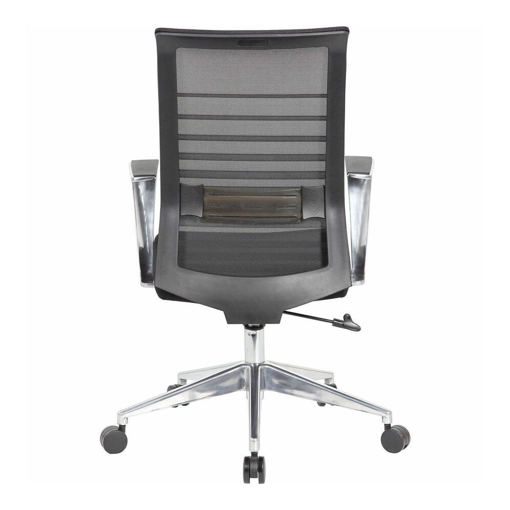 Lorell Horizontal Mesh High-Back Conference Chair - Black Seat Color - Fabric, Molded Foam Seat Material - Mesh Back Material - High Back - 1 Each. Picture 8