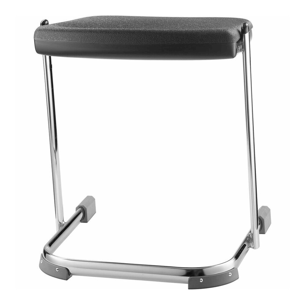 National Public Seating 6600 Series Elephant Z-Stool - Black Seat Color - Polypropylene Seat Material - Chrome Frame Color - Steel Frame Material - Sled, U-Style Base - Thermoplastic Polyurethane (TPU. Picture 9