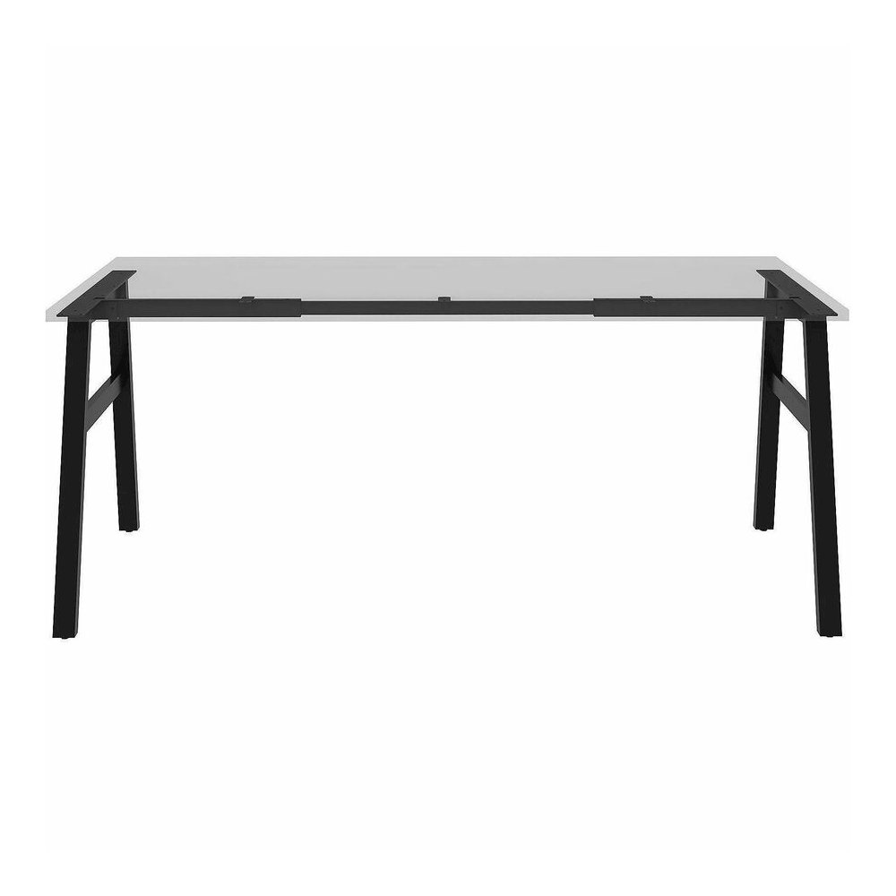 Lorell Table Base - Powder Coated A-shaped, Black Base - 28.50" Height x 71.60" Width x 29.10" Depth - Metal Base Material - 1 Each. Picture 10