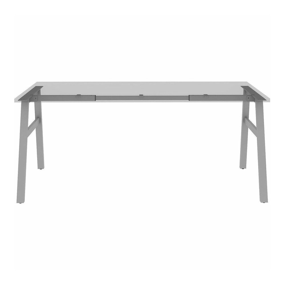 Lorell Table Base - Powder Coated A-shaped, Silver Base - 28.50" Height x 71.60" Width x 29.10" Depth - Metal Base Material - 1 Each. Picture 10