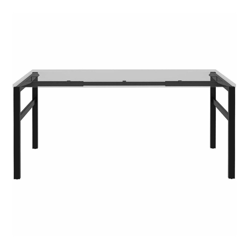 Lorell Table Base - Powder Coated H-shaped, Black Base - 28.50" Height x 71.60" Width x 29.10" Depth - Metal Base Material - 1 Each. Picture 9