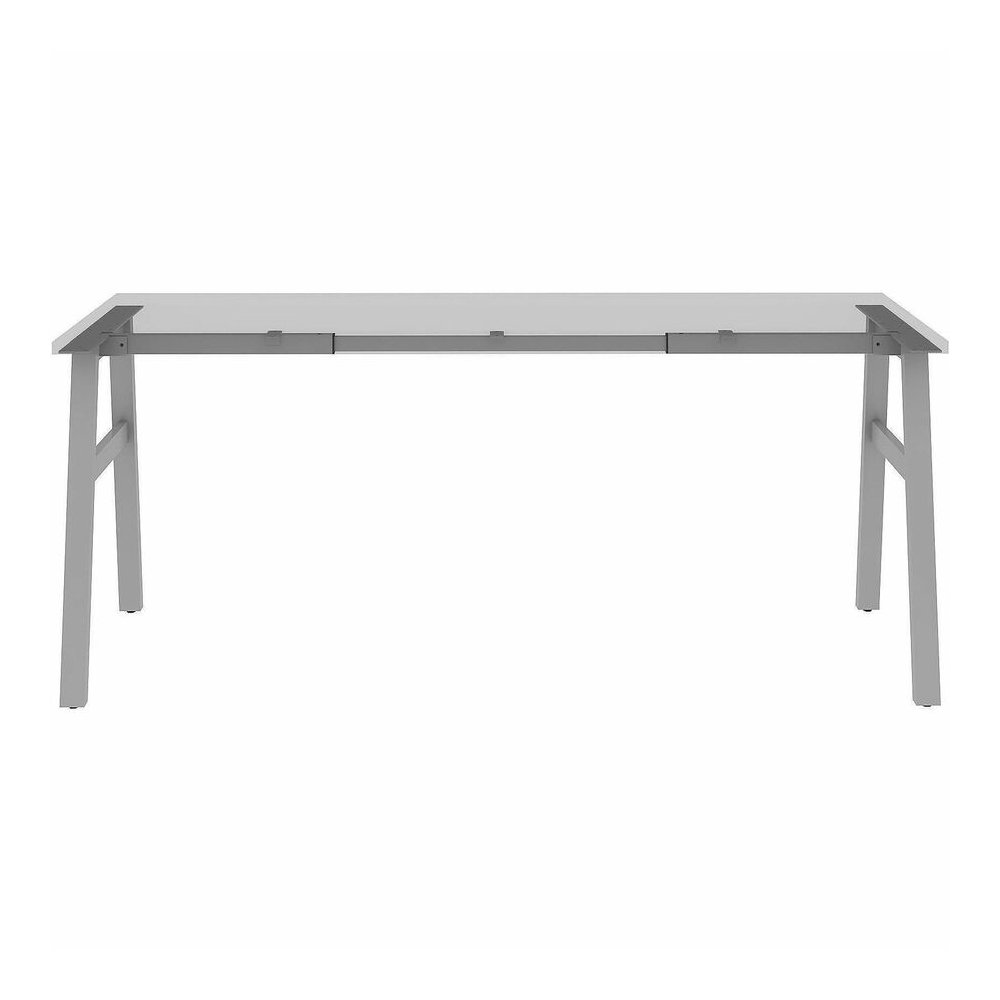 Lorell Table Base - Powder Coated A-shaped, Silver Base - 28.50" Height x 71.60" Width x 23.20" Depth - Metal Base Material - 1 Each. Picture 11