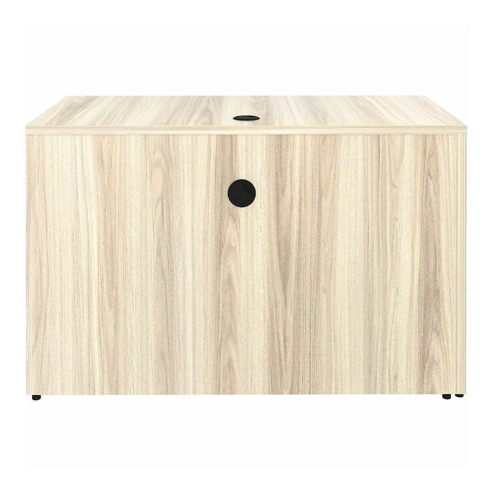 Lorell Essentials Rectangular Return Shell - Rectangle - 1" Thickness Table Top, 29.5" Height x 48" Width x 24" Depth Return Shell - Material: Laminate, Metal - Finish: Modern Elm - Laminate, Modern E. Picture 8