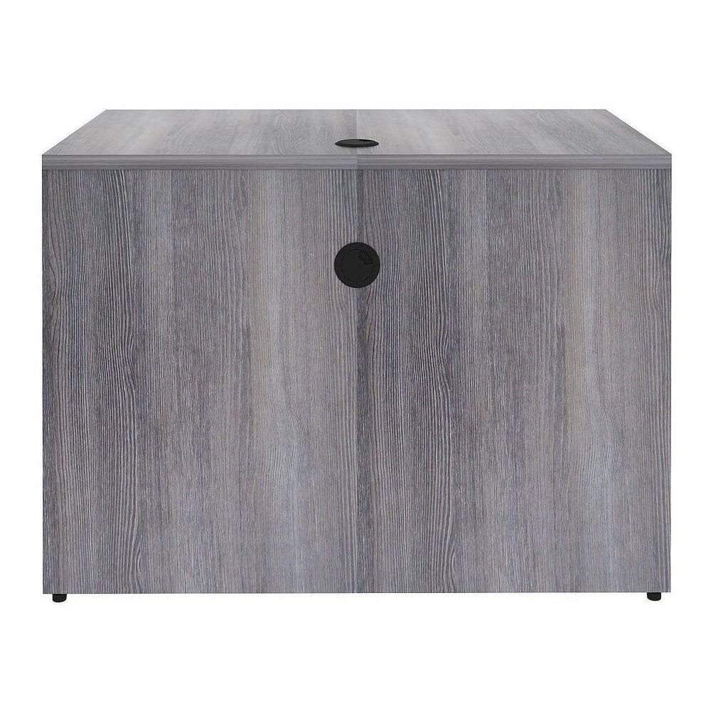 Lorell Weathered Charcoal Laminate Desking - 29.5" Height x 42" Width x 24" Depth, 1" Thickness Top - Finish: Weathered Charcoal - Weathered Charcoal, Laminate Table Top - Laminated, Cam Lock, Durable. Picture 9