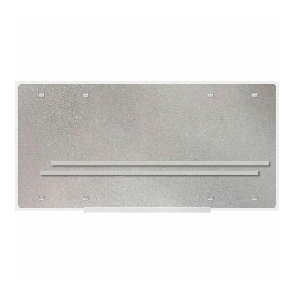 Lorell Magnetic Glass Board - 72" (6 ft) Width x 48" (4 ft) Height - White Glass Surface - Magnetic - Wipeable, Mark Resistant, Smudge Resistant - Assembly Required - 1 Each. Picture 5