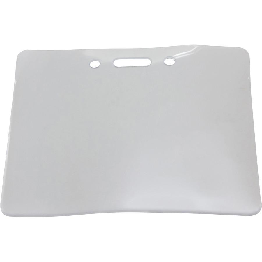 SICURIX Proximity Badge Holder - Support 3.50" x 2.37" Media - Horizontal - Vinyl - 50 / Pack - Clear. Picture 4