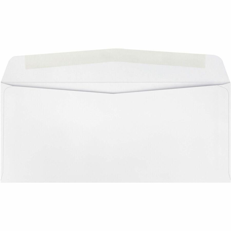 Quality Park No. 10 Single Right Window Envelopes - Single Window - #10 - 4 1/8" Width x 9 1/2" Length - 24 lb - Adhesive - Wove - 500 / Box - White. Picture 5