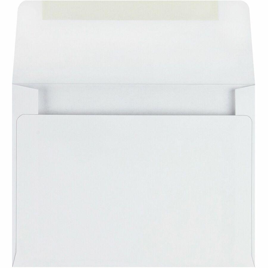 Quality Park A2 Invitation Envelopes - Announcement - #5-1/2 - 4 3/8" Width x 5 3/4" Length - 24 lb - Gummed - Wove - 100 / Box - White. Picture 5