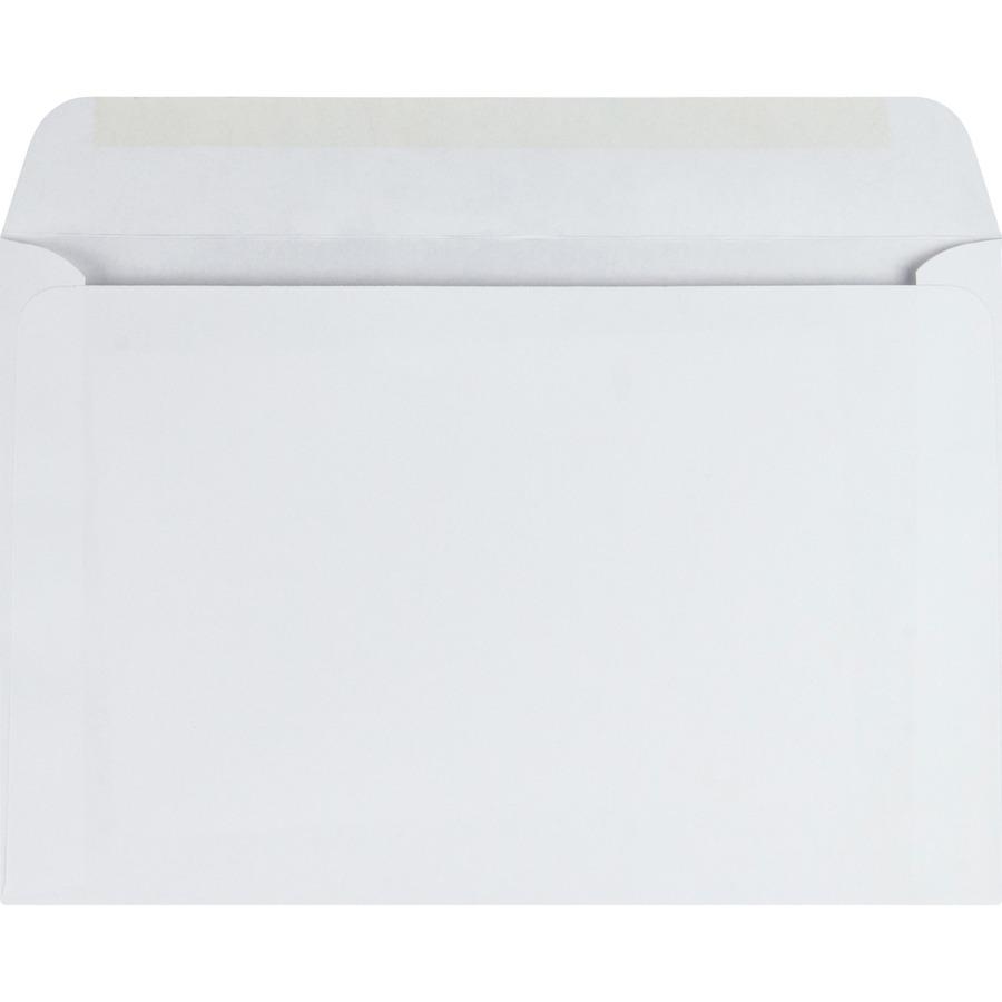 Quality Park 6 x 9 Booklet Envelopes with Open Side for Easy Insertion - Catalog - #6 1/2 - 6" Width x 9" Length - 24 lb - Gummed - White - 100 / Box. Picture 5