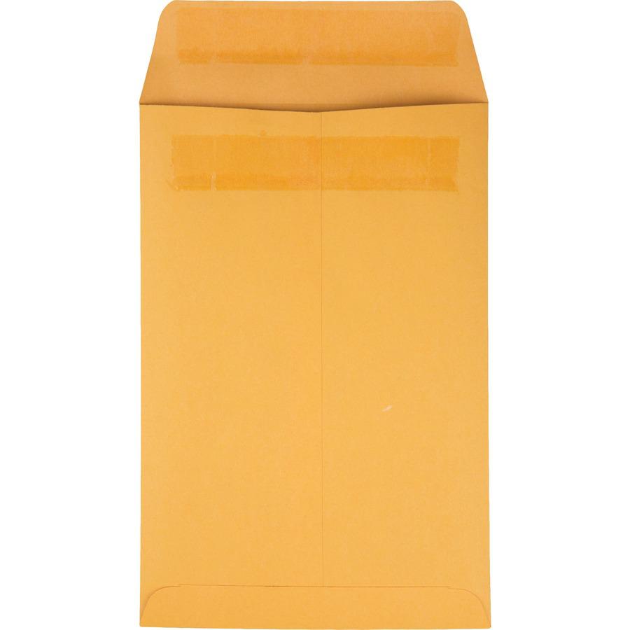 Quality Park 6 x 9 Catalog Mailing Envelopes with Redi-Seal&reg; Self-Seal Closure - Catalog - #1 - 6" Width x 9" Length - 28 lb - Self-sealing - 100 / Box - Kraft. Picture 5