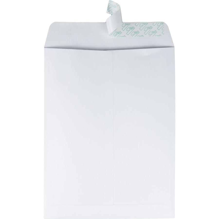 Quality Park 9-1/2 x 12-1/2 Catalog Mailing Envelopes with Redi-Strip&reg; Self-Seal Closure - Catalog - #12 1/2 - 9 1/2" Width x 12 1/2" Length - 28 lb - Peel & Seal - Wove - 100 / Box - White. Picture 2