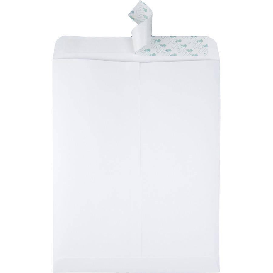 Quality Park 10 x 13 Catalog Envelopes with Redi-Strip&reg; Closure - Catalog - #13 1/2 - 10" Width x 13" Length - 28 lb - Peel & Seal - White - Wove - 100 / Box. Picture 2