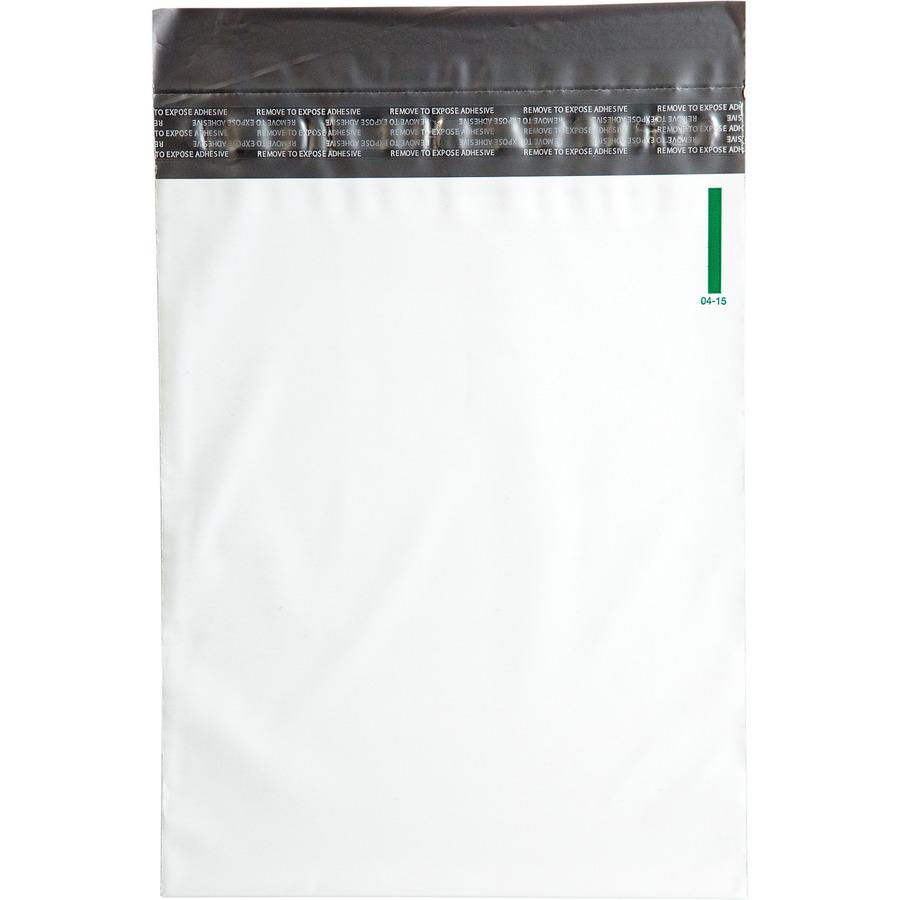 Quality Park Night Deposit Bags - 10.50" Length x 8.50" Width - White - Polyethylene - Deposit - 100 / Pack. Picture 9