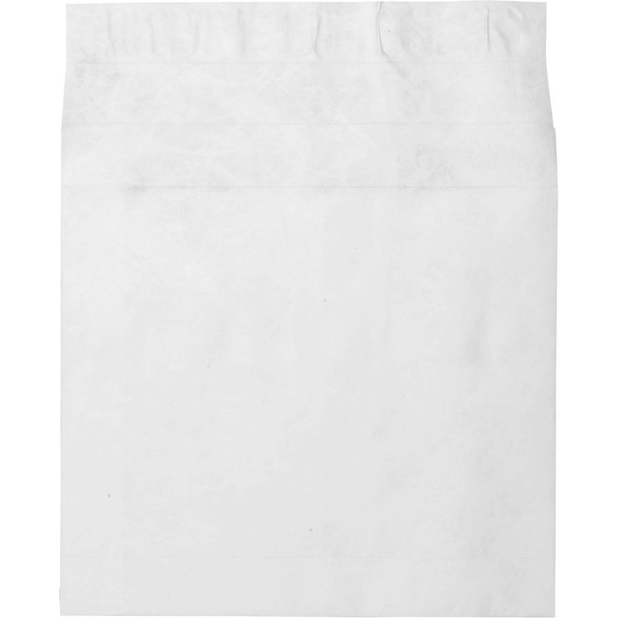 Survivor&reg; 10 x 15 x 2 DuPont Tyvek Expansion Mailers with Self-Seal Closure - Expansion - 10" Width x 15" Length - 2" Gusset - 18 lb - Peel & Seal - White - Tyvek - 100 / Carton. Picture 5