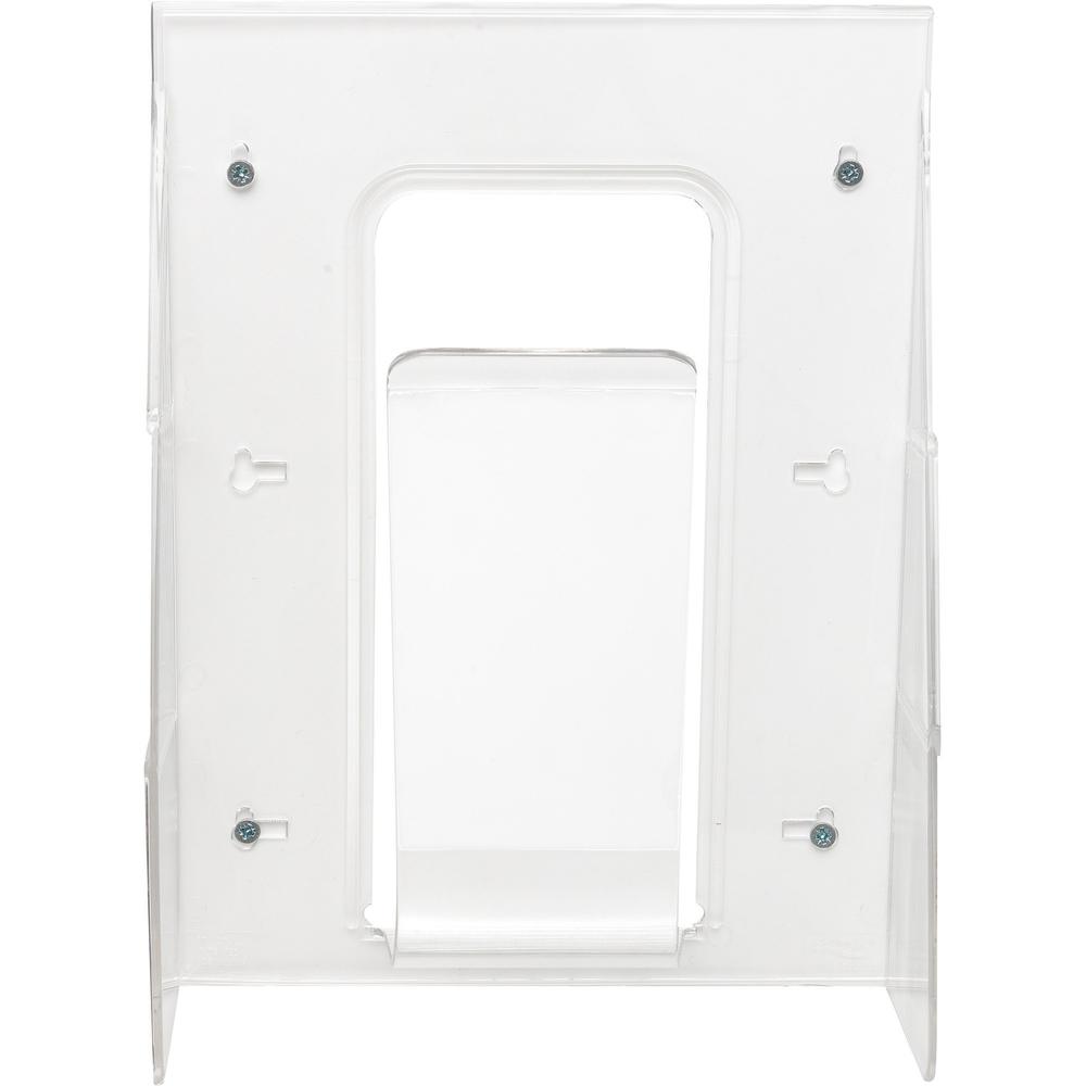 Deflecto Stand-Tall Literature Display - 1 Pocket(s) - 11.8" Height x 9.1" Width x 2.8" DepthDesktop - Clear - Plastic - 1 Each. Picture 5