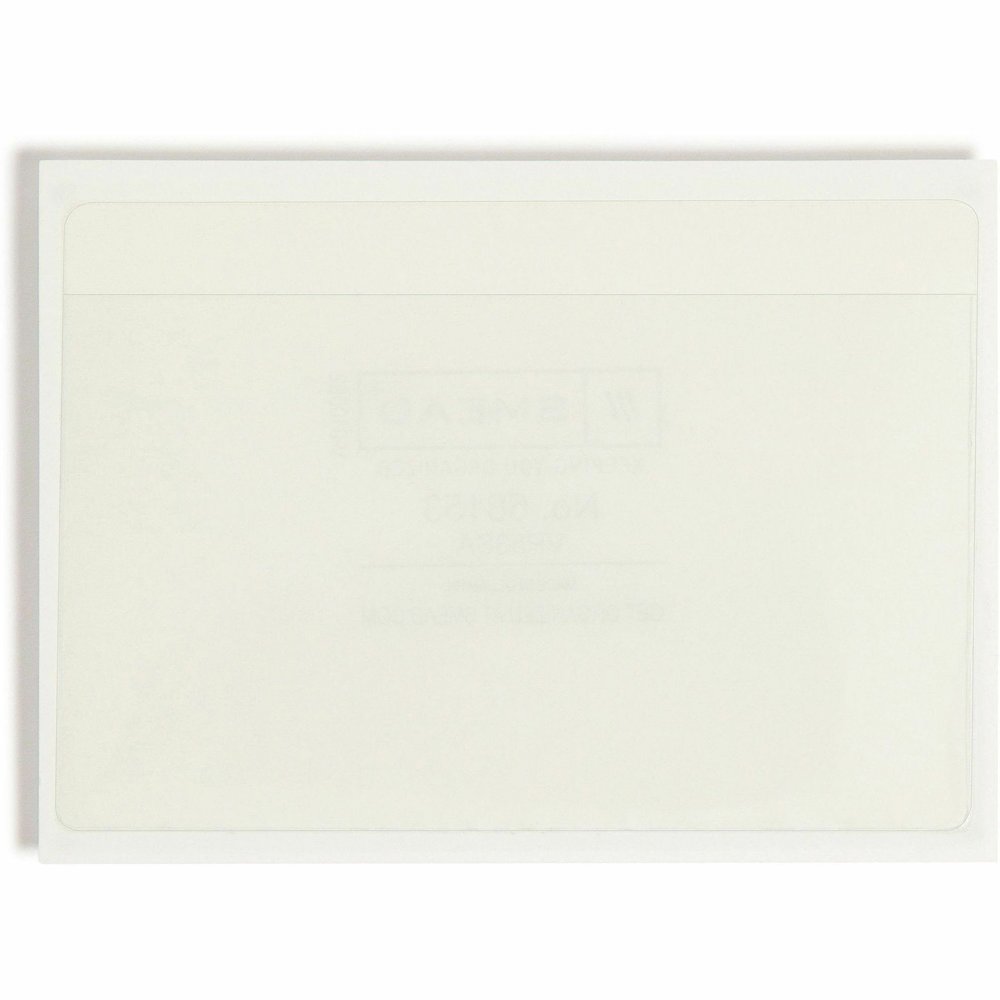 Smead Self-Adhesive Pockets - For 5 5/16" x 3 5/8" Sheet - Clear - Poly - 100 / Box. Picture 10