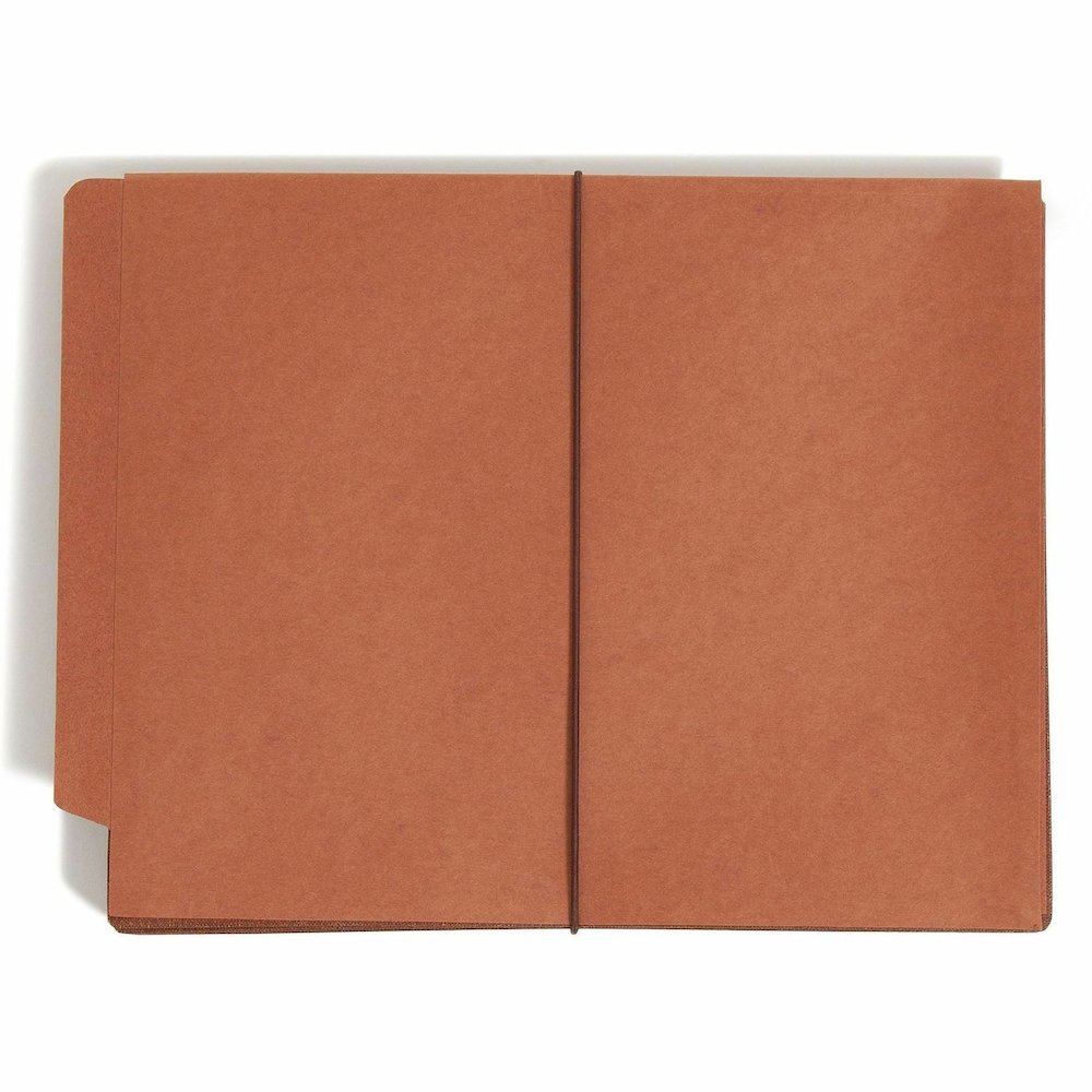 Smead Letter Recycled File Wallet - 8 1/2" x 11" - 5 1/4" Expansion - 2 Plys - Redrope - Flap, Tear Resistant, Elastic Closure - 30% Recycled - 10 / Box. Picture 9