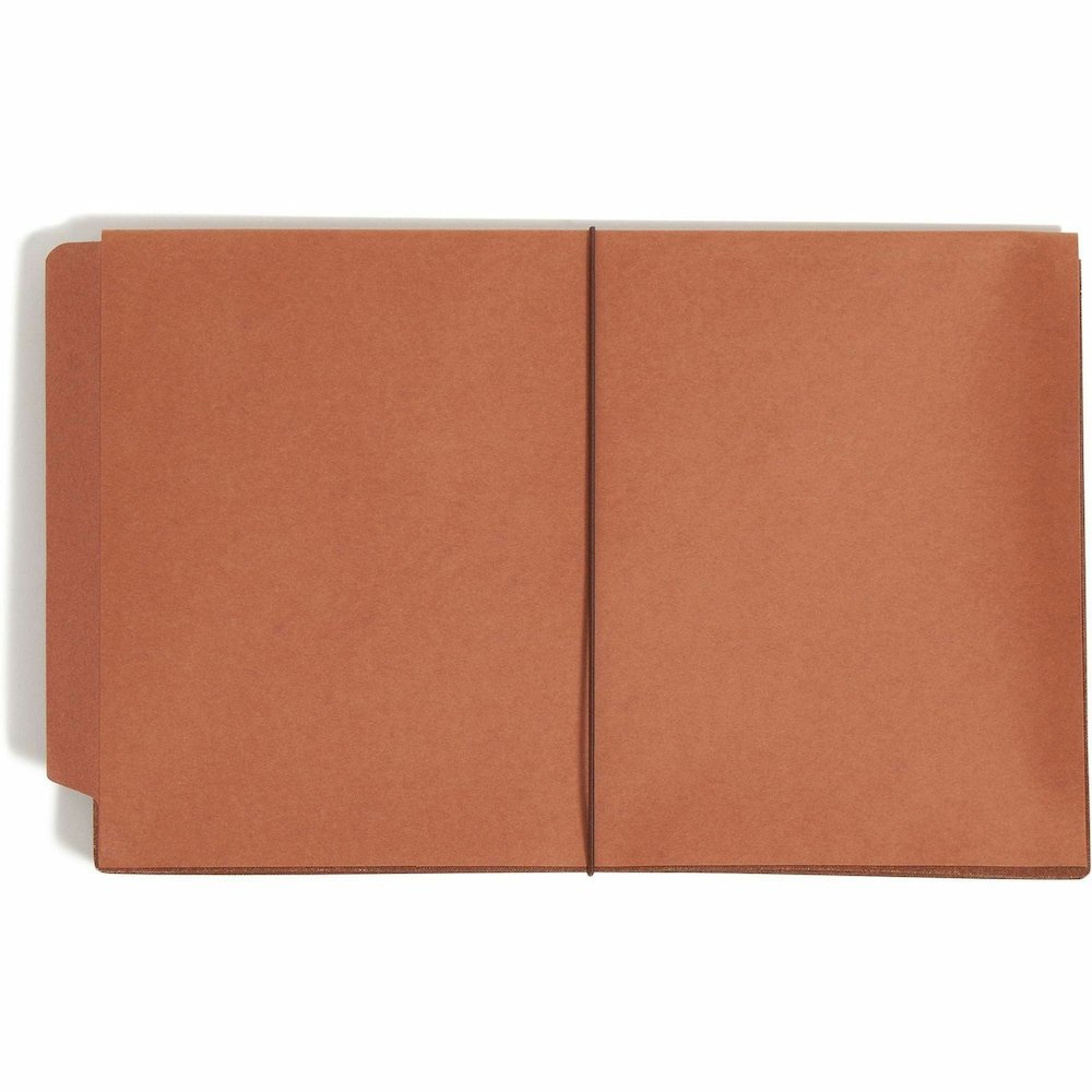Smead Legal Recycled File Wallet - 8 1/2" x 14" - 5 1/4" Expansion - End Tab Location - 12.5 pt. - Redrope - Flap, Tear Resistant, Rounded Corner, Reinforced Gusset - 30% Recycled - 10 / Box. Picture 12