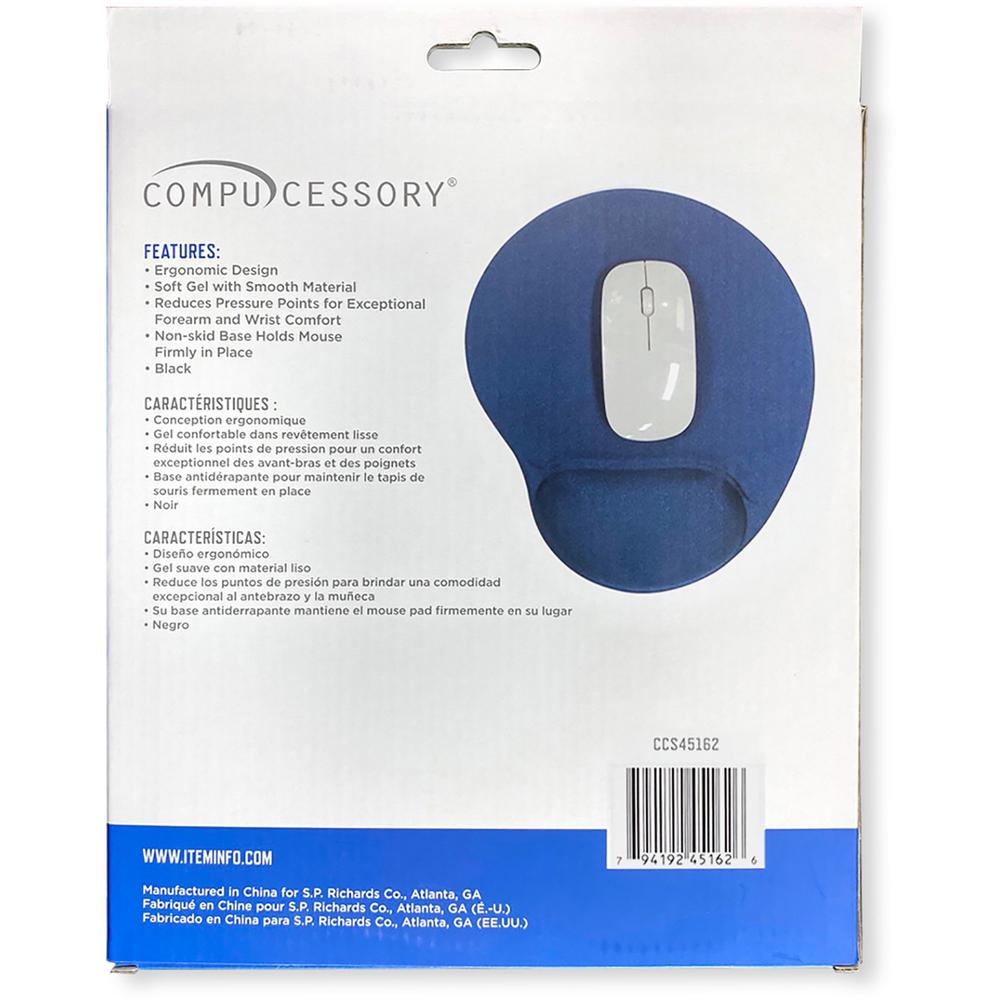 Compucessory Gel Mouse Pads - 9" Height x 10" Width x 1" Depth - Blue - Gel - 1 Each. Picture 5