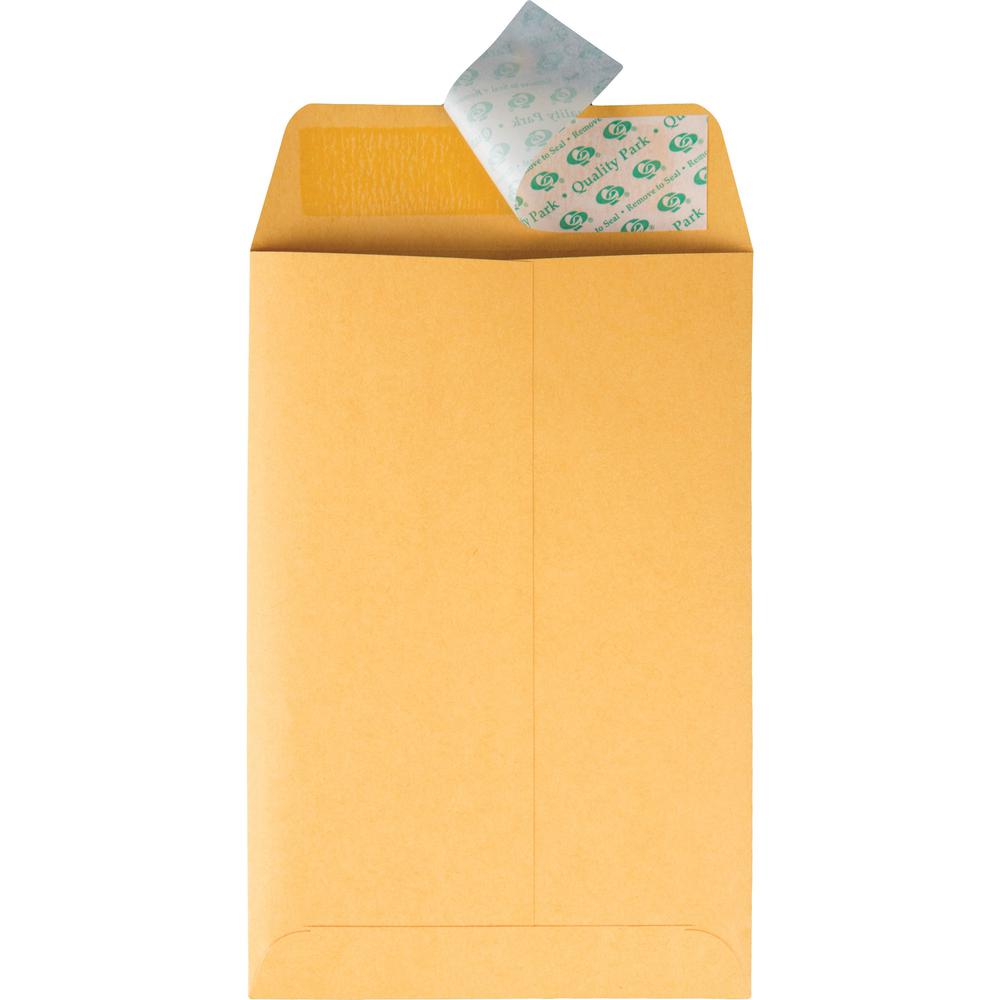 Quality Park 6 x 9 Catalog Mailing Envelopes with Redi-Strip&reg; Self-Seal Closure - Catalog - 6" Width x 9" Length - 28 lb - Peel & Seal - Kraft - 100 / Box. Picture 5