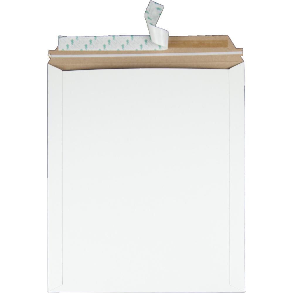 Quality Park Sturdy Fiberboard Photo Mailers - Board - 12 3/4" Width x 15" Length - Self-sealing - Fiberboard - 25 / Box - White. Picture 6