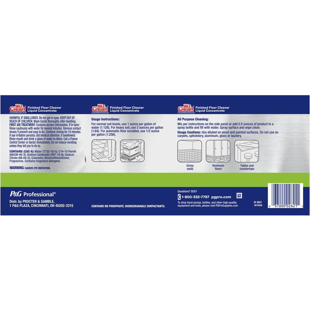 Mr. Clean Professional Finished Floor Cleaner - For Tile - Liquid - 128 fl oz (4 quart) - 1 Each - Residue-free - Yellow. Picture 2